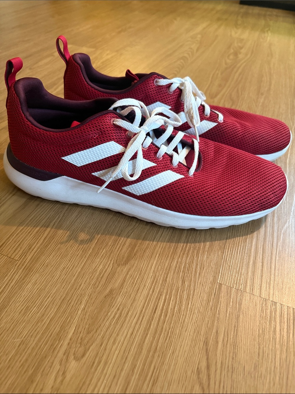 Adidas Cloudfoam Red Mesh Men’s Athletic Sneakers - Picture 5 of 5
